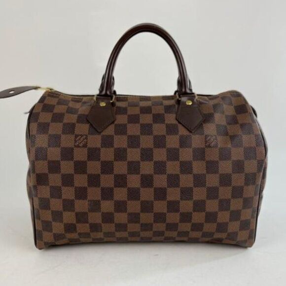 Louis Vuitton Damier Ebene Speedy 30 Satchel Handbag - Picture 6 of 13